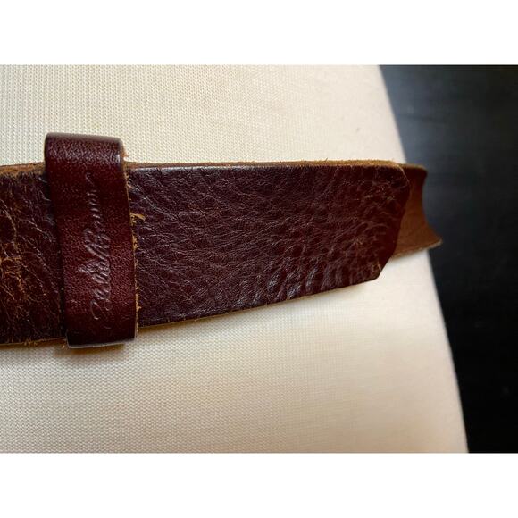 EDDIE BAUER Distressed Brown Leather Belt Mens sz XL - Picture 3 of 11